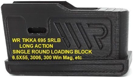 Tikka M695 Single Round Loading Block single shot sled magazine allows 1 shot at a time ensuring no damage to the load