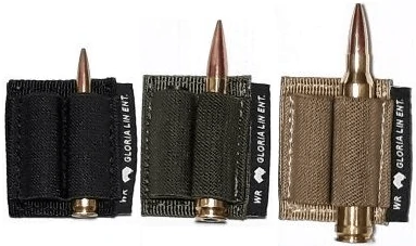 2 round holder for extra 2 rounds of ammunition velcro attach to the rifle stock